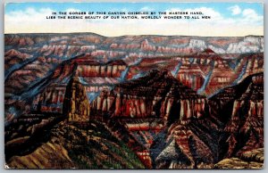 Vtg Arizona AZ Grand Canyon From Point Imperial by LH Dude Larson Postcard