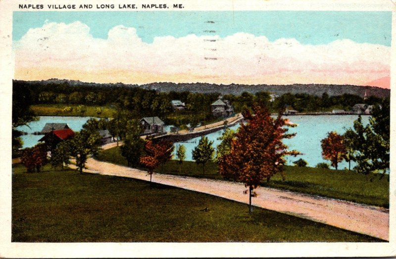 Maine Naples Village and Long Lake 1930