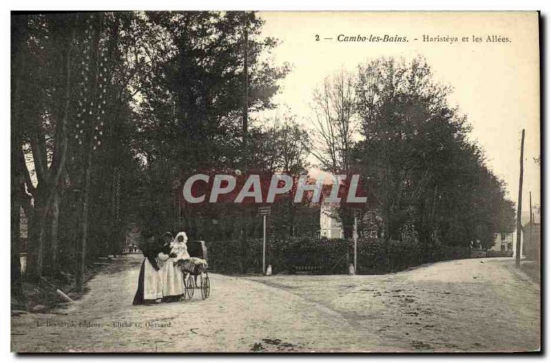 Old Postcard Cambo Les Bains Haristeya And Allees