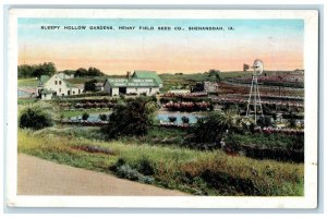 1961 Sleepy Hollow Gardens Field Seed Company Scene Shenandoah Iowa IA Postcard