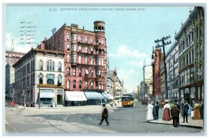 1910 Monroe Street From Campau Square Grand Rapids Michigan MI Posted Postcard