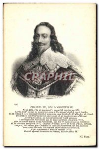 Old Postcard King of Charles 1 & # 39Angleterre