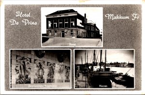 Netherlands Hotel De Prins Makkum Friesland RPPC C019