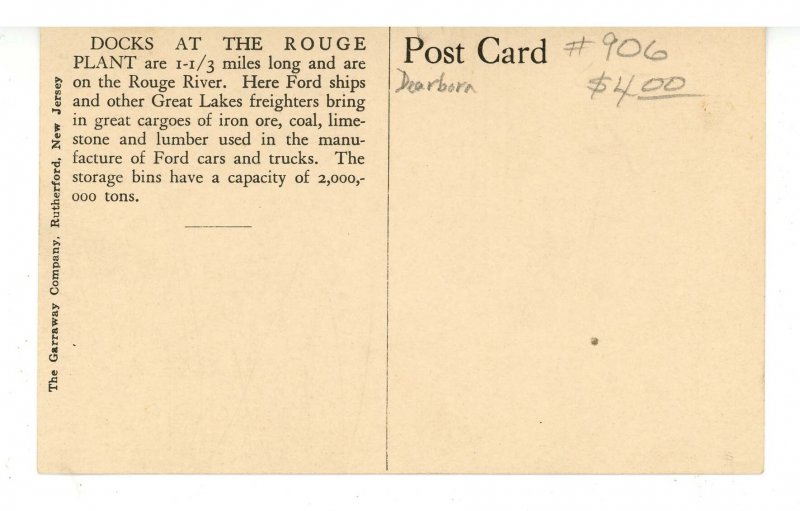 MI - Dearborn. Ford Motor Co., Rouge Plant Docks   RPPC