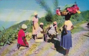 Jamaica Natives Marketing Produce By The Roadside