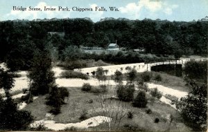 WI - Chippewa Falls. Irvine Park, Bridge Scene