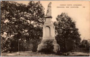Hannah Dustin Monument, Penacook NH c1955 Vintage Postcard R09