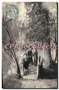 Old Postcard Petit Trianon Versailles rustic bridge