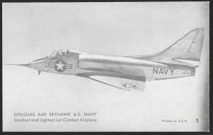 ARCADE CARD Douglas A4D Skyhawk US Navy Jet Airplane