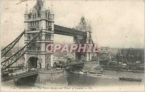 Postcard Old London The Tower Bridge and Tower of London