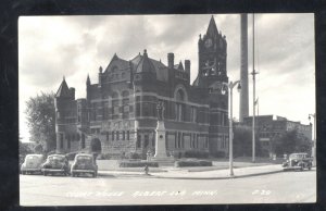 RPPC ALBERT LEA MINNESOTA DOWNTOWN COURT HOUSE OLD CARS REAL PHOTO POSTCARD