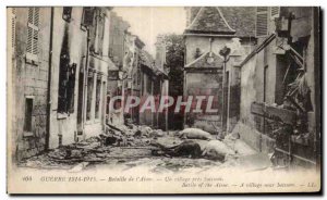 Postcard Old Army Battle of the Aisne a village near Soissons