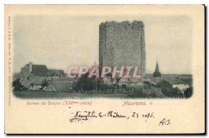 Old Postcard Ruins Dungeon XII century Maurepas