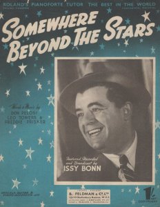 Somewhere Beyond The Stars Issy Bonn 1950s Sheet Music