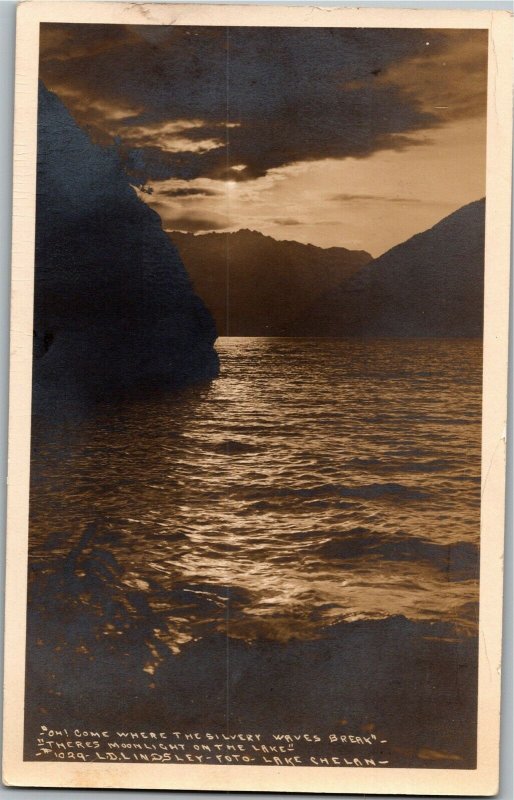 RPPC Lake Chelan WA Photographer L. D. Lindsley Vintage Postcard J36