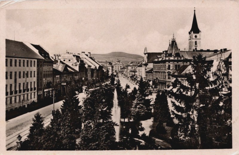 Slovakia Košice Štefánikova ulica Vintage RPPC C259