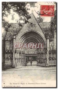 Creuse Old Postcard Portal & # 39eglise Moutier d & # 39ahun