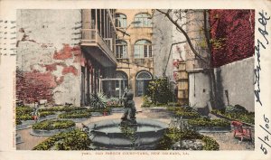 NEW ORLEANS LOUISIANA~OLD FRENCH COURT YARD~1905 POSTCARD