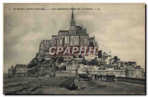 Old Postcard Mont St Michel Vue Generale Prize De La Digue