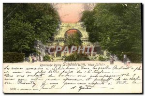 Postcard Old Ruin Romische Wien Schonbrunn