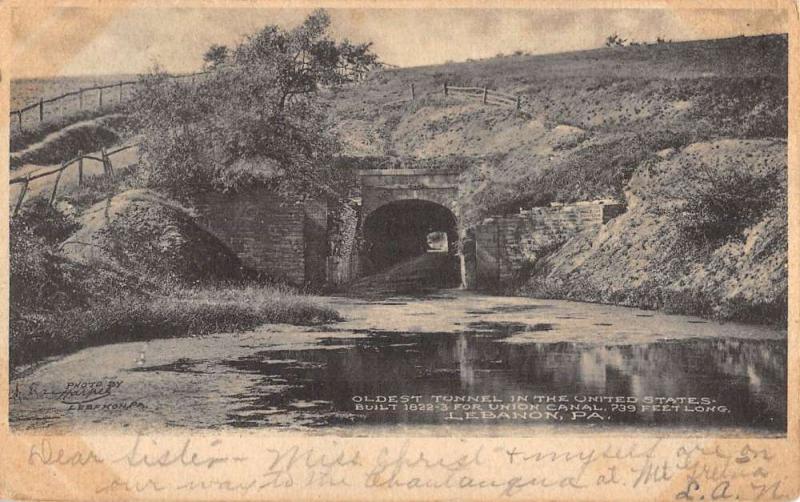 Lebanon Pennsylvania Tunnel Waterfront Antique Postcard K86300