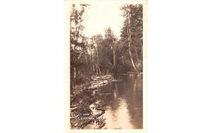 Ogletree Creek in Central Lake, Massachusetts Real Photo.