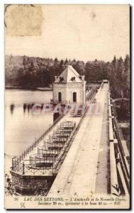 Old Postcard Lac Des Settons The Old and New Digne height 20m thick at the ba...