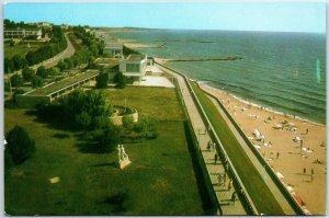 VINTAGE POSTCARD CONTINENTAL SIZE BEACH AREA OF EFORIE-NORTH ROMANIA POSTED 1967