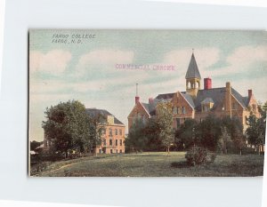 Postcard Fargo College Fargo North Dakota USA