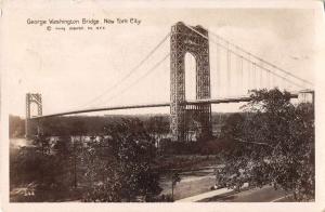 New York City George Washington Bridge Real Photo Antique Postcard J60987