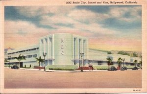 Vintage Postcard NBC Radio City, Hollywood, California K4