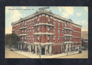 LANCASTER PENNSYLVANIA PA. STEVEN'S HOUSE DOWNTOWN HOTEL VINTAGE POSTCARD