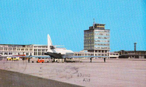 Manchester Airport 1960s Vintage Postcard