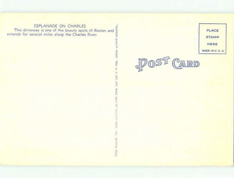 Unused Linen BRIDGE SCENE Boston Massachusetts MA HQ9970