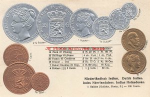 Numismatic Coin Postcard, Netherlands & Dutch Indies Variation No 2