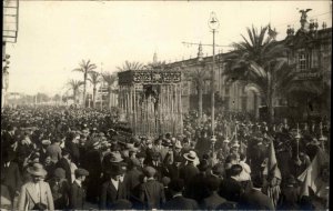 Santa Clara Seville Sevilla Spain Parade c1910 Real Photo Postcard #2