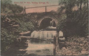 Postcard Water Fall at Mill Boiling Springs PA 1909