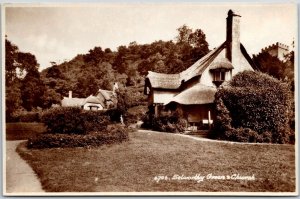 Selworthy Green And Church England Landsaped Grounds Real Photo RPPC Postcard