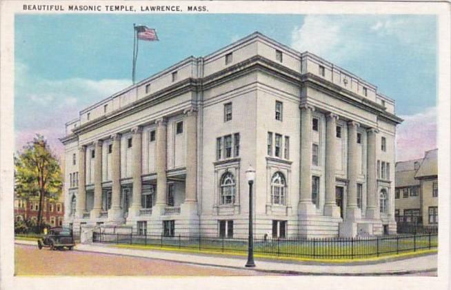 Massachusetts Lawrence Masonic Temple 1940