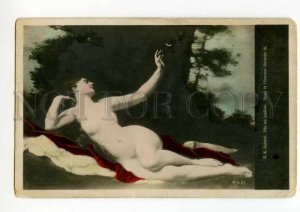 487995 LIPHARDT Nude Belle NYMPH Fairy BUTTERFLY Vintage postcard