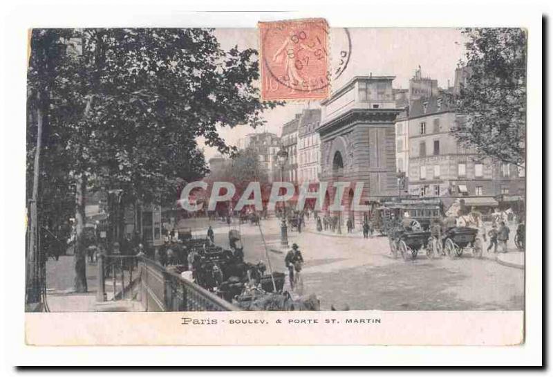 Paris (10th) Old Postcard Boulevard Porte St Martin