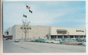 P2814, vintage postcard cars the flags mayfield shopping center wauwatosa  WI