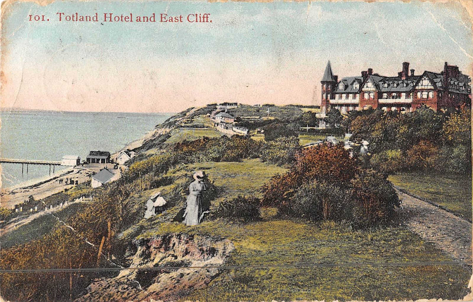 uk18788 totland hotel and east cliff isle of wight uk Europe United