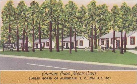 South Carolina Allendale Carolina Pines Motor Court