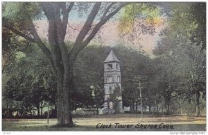 Street view showing Clock Tower, Sharon, Connecticut, 00-10s