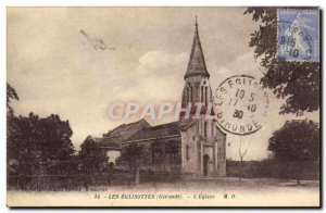 Old Postcard The Eglisottes The church