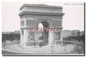 Old Postcard Paris Arc de Triomphe