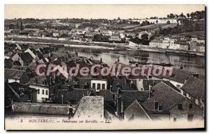 Old Postcard Panorama On Montereau Surville