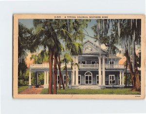 Postcard A Typical Colonial Southern Home, the South