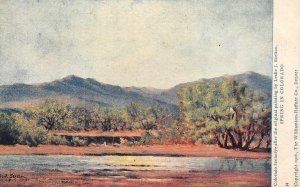 SPRING IN COLORADO LESLIE J. SKELTON PAINTING POSTCARD (c. 1906)